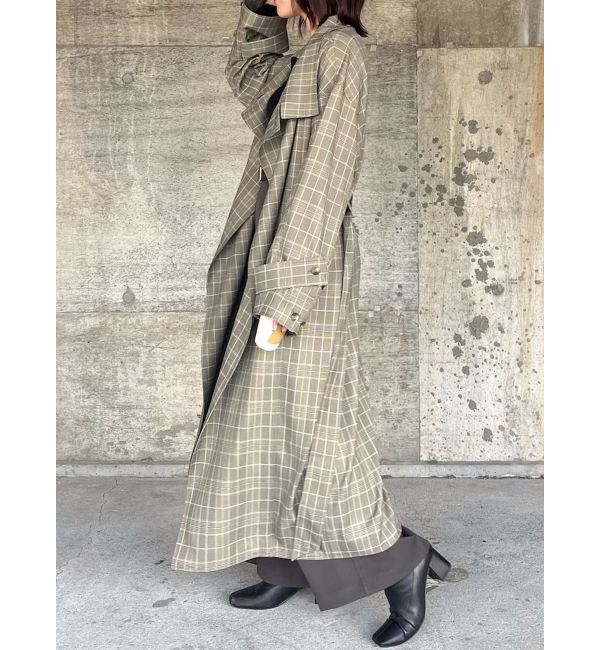 LAGUNAMOON「チェックオーバーコート」|チェスターコート|