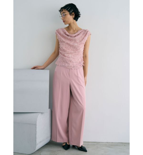 LAGUNAMOON「カットジャガードドレープブラウス」|シャツ・ブラウス|