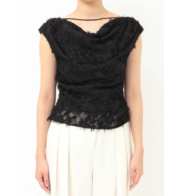 LAGUNAMOON「カットジャガードドレープブラウス」|シャツ・ブラウス|