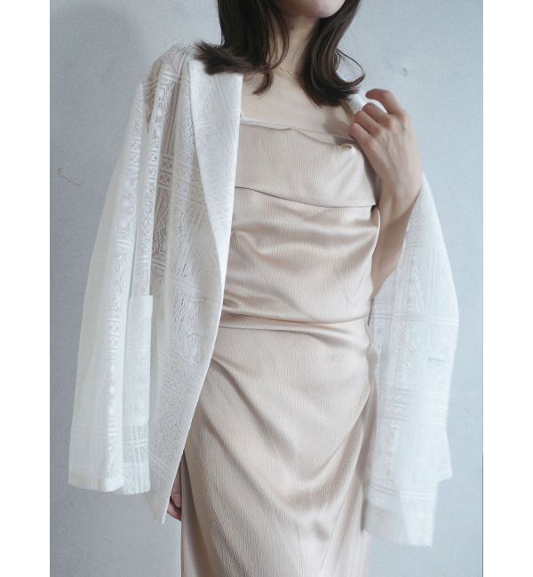 LAGUNAMOON「ハンマーサテンラペルキャミワンピース」|ワンピース|