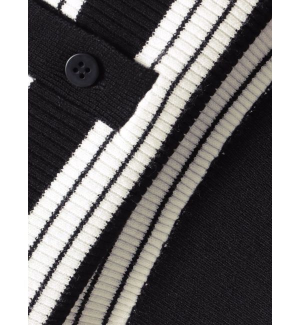 LAGUNAMOON「ヘムレイヤードビッグカラーポロニットプルオーバー」|ニット・セーター|