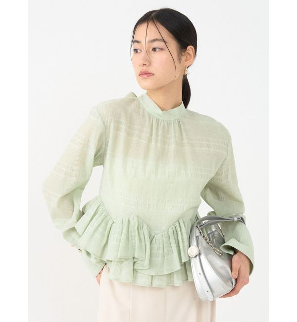 LAGUNAMOON「ボウタイボリュームヘムブラウス」|シャツ・ブラウス|