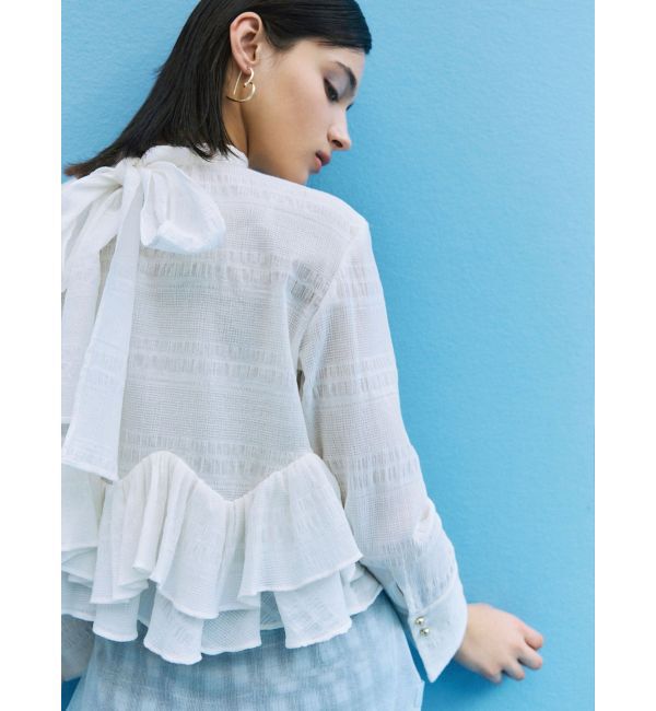 LAGUNAMOON「ボウタイボリュームヘムブラウス」|シャツ・ブラウス|