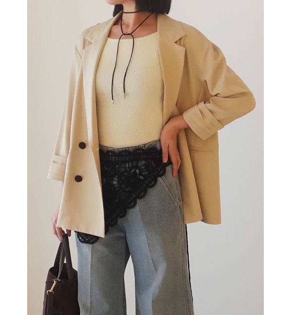 LAGUNAMOON「ニットレース刺繍スカーフ」|バンダナ・スカーフ|