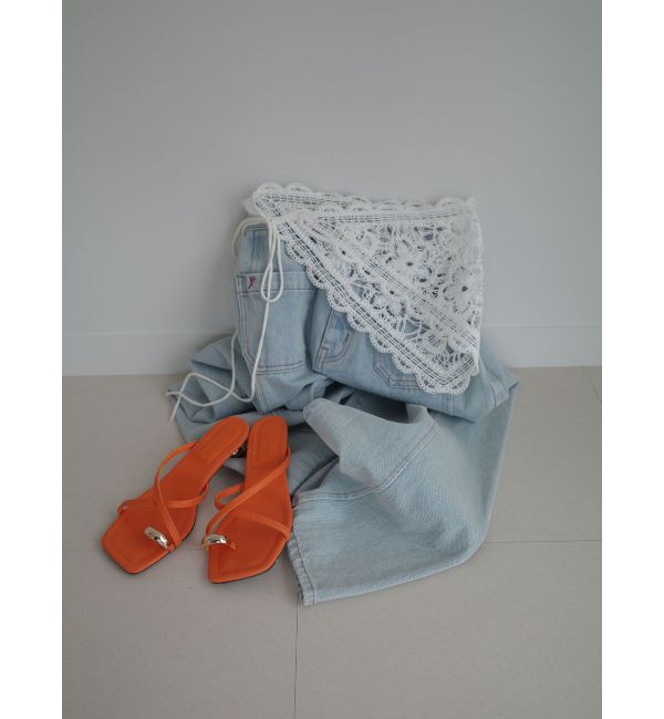 LAGUNAMOON「ニットレース刺繍スカーフ」|バンダナ・スカーフ|