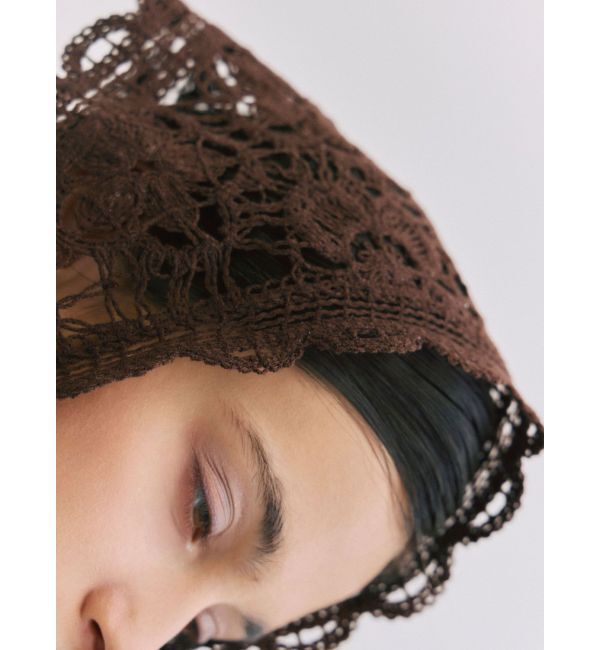 LAGUNAMOON「ニットレース刺繍スカーフ」|バンダナ・スカーフ|