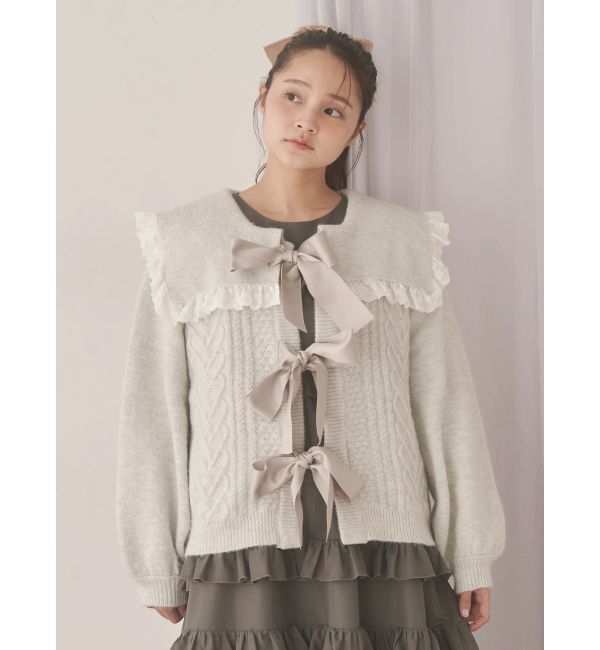 merry jenny「セーラーリボンカーディガン」|カーディガン|