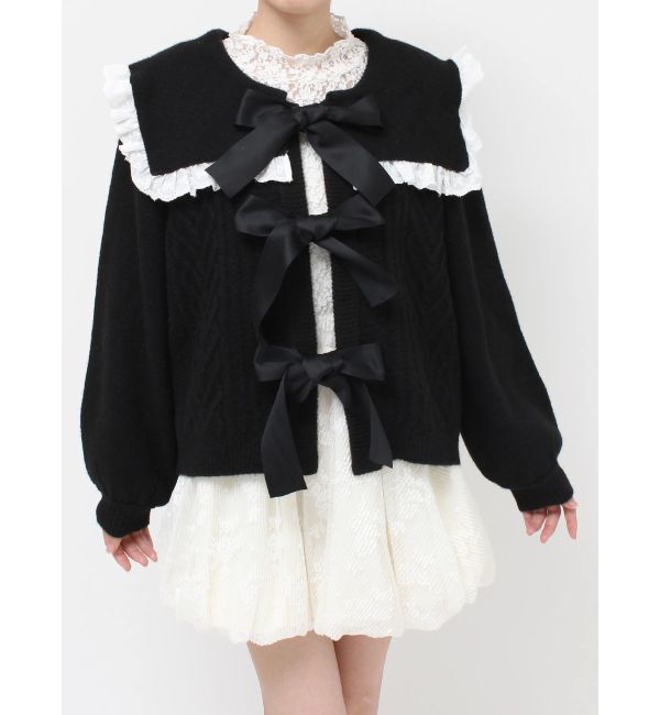 merry jenny「セーラーリボンカーディガン」|カーディガン|