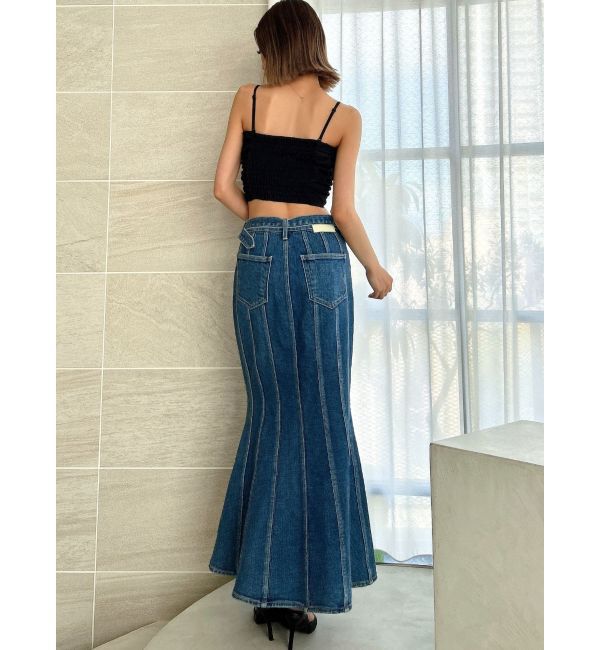 GYDA「ハイウエストバックルベルトデザインマーメイドスカート」|スカート|