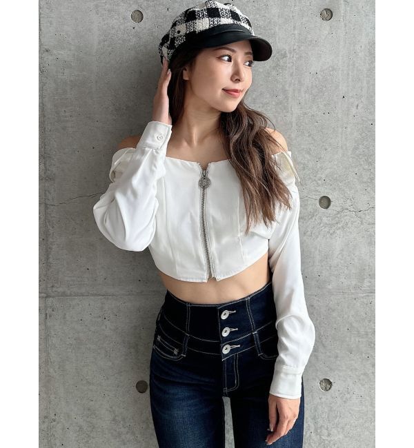 GYDA「フェイクレザーbrimキャスケット」|キャップ・キャスケット|