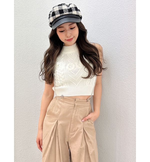 GYDA「フェイクレザーbrimキャスケット」|キャップ・キャスケット|