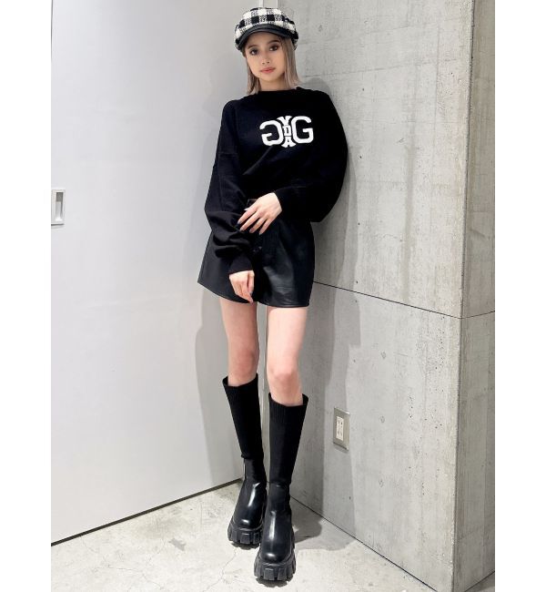 GYDA「フェイクレザーbrimキャスケット」|キャップ・キャスケット|