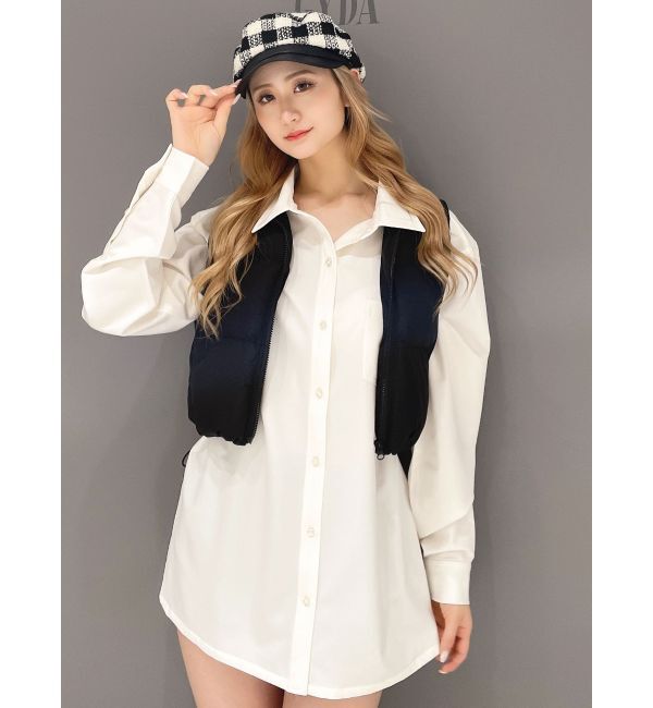 GYDA「フェイクレザーbrimキャスケット」|キャップ・キャスケット|