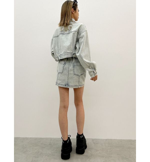 GYDA「Symmetry GYDA DAMAGEショートデニムGジャン」|ブルゾン・スタジャン|