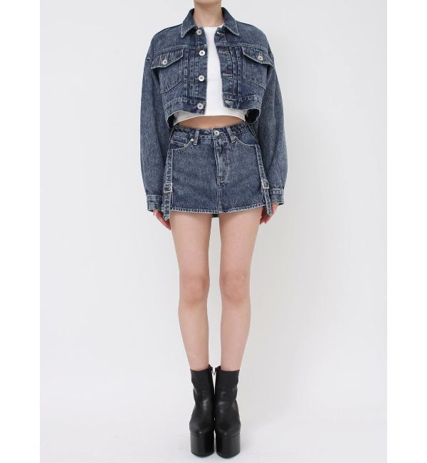 GYDA「Symmetry GYDA DAMAGEショートデニムGジャン」|ブルゾン・スタジャン|