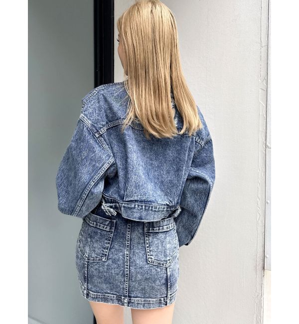 GYDA「Symmetry GYDA DAMAGEショートデニムGジャン」|ブルゾン・スタジャン|