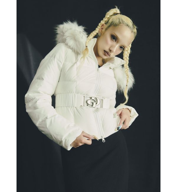 GYDA「GDベルト付きショートダウンコート」|ダウン|