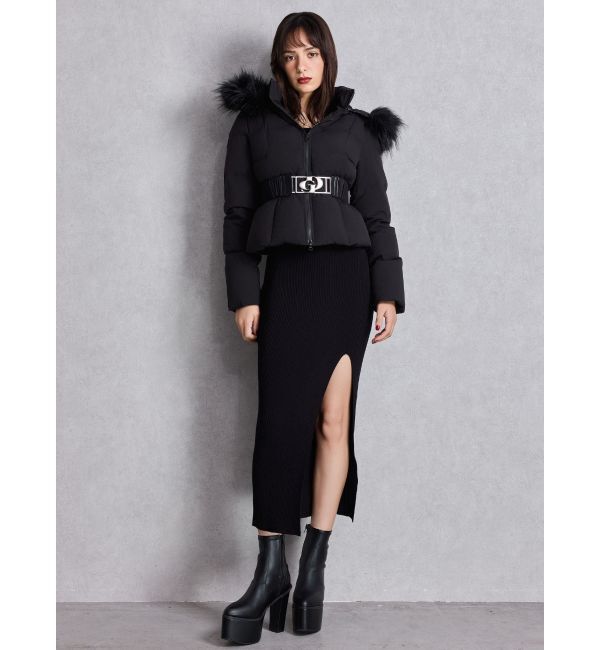 GYDA「GDベルト付きショートダウンコート」|ダウン|