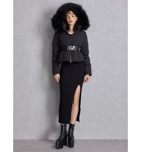 GYDA「GDベルト付きショートダウンコート」|ダウン|