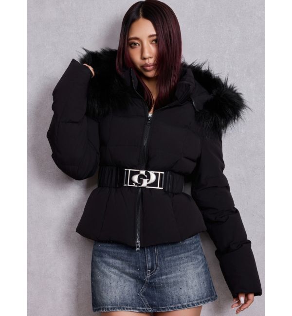 GYDA「GDベルト付きショートダウンコート」|ダウン|