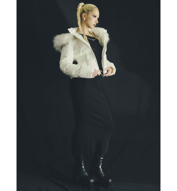 GYDA「GDベルト付きショートダウンコート」|ダウン|