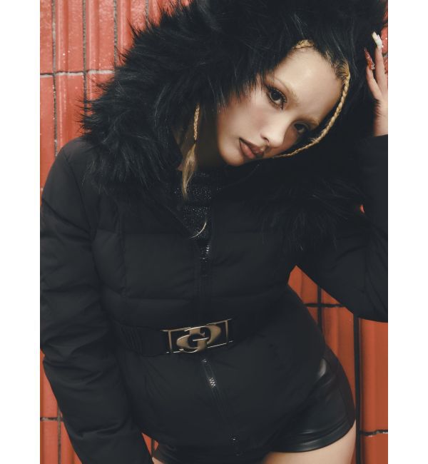 GYDA「GDベルト付きショートダウンコート」|ダウン|