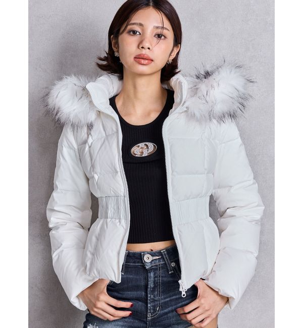 GYDA「GDベルト付きショートダウンコート」|ダウン|