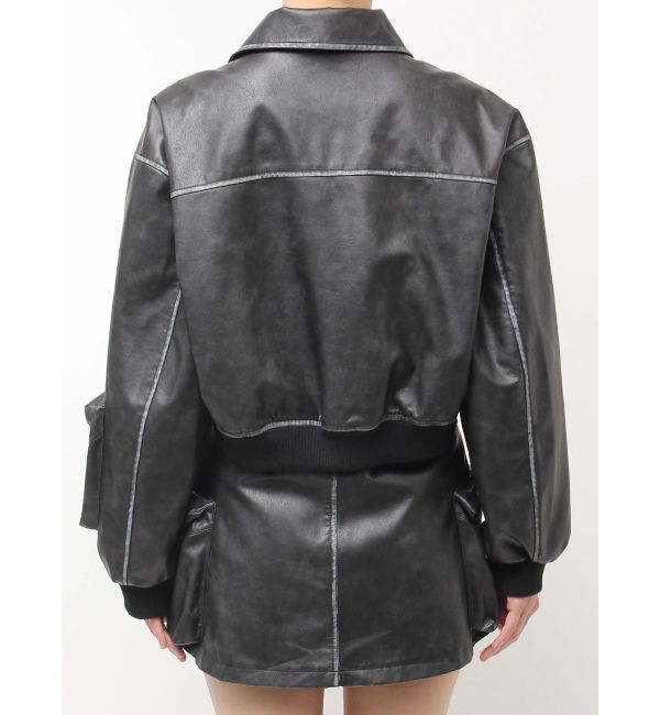 GYDA「URBAN EDGEフェイクレザーユーティリティーブルゾン」|ブルゾン・スタジャン|