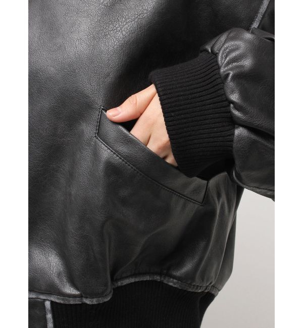 GYDA「URBAN EDGEフェイクレザーユーティリティーブルゾン」|ブルゾン・スタジャン|