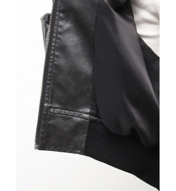 GYDA「URBAN EDGEフェイクレザーユーティリティーブルゾン」|ブルゾン・スタジャン|