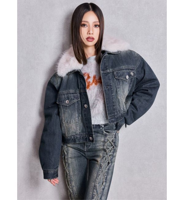 GYDA「2WAY ECO FURショートデニムGジャン」|その他|