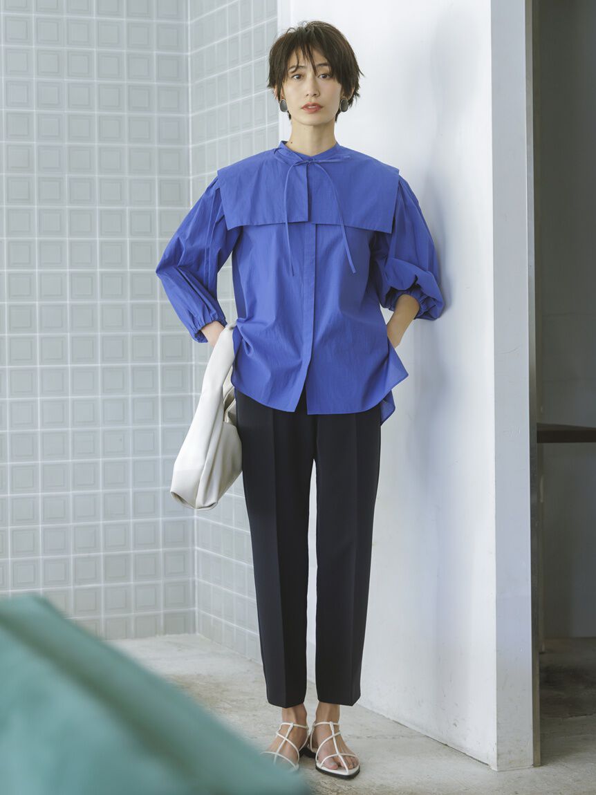 Mila Owen「【WEB限定カラー】後ろゴムセンタープレステーパードパンツ【ウォッシャブル】」|チノ|