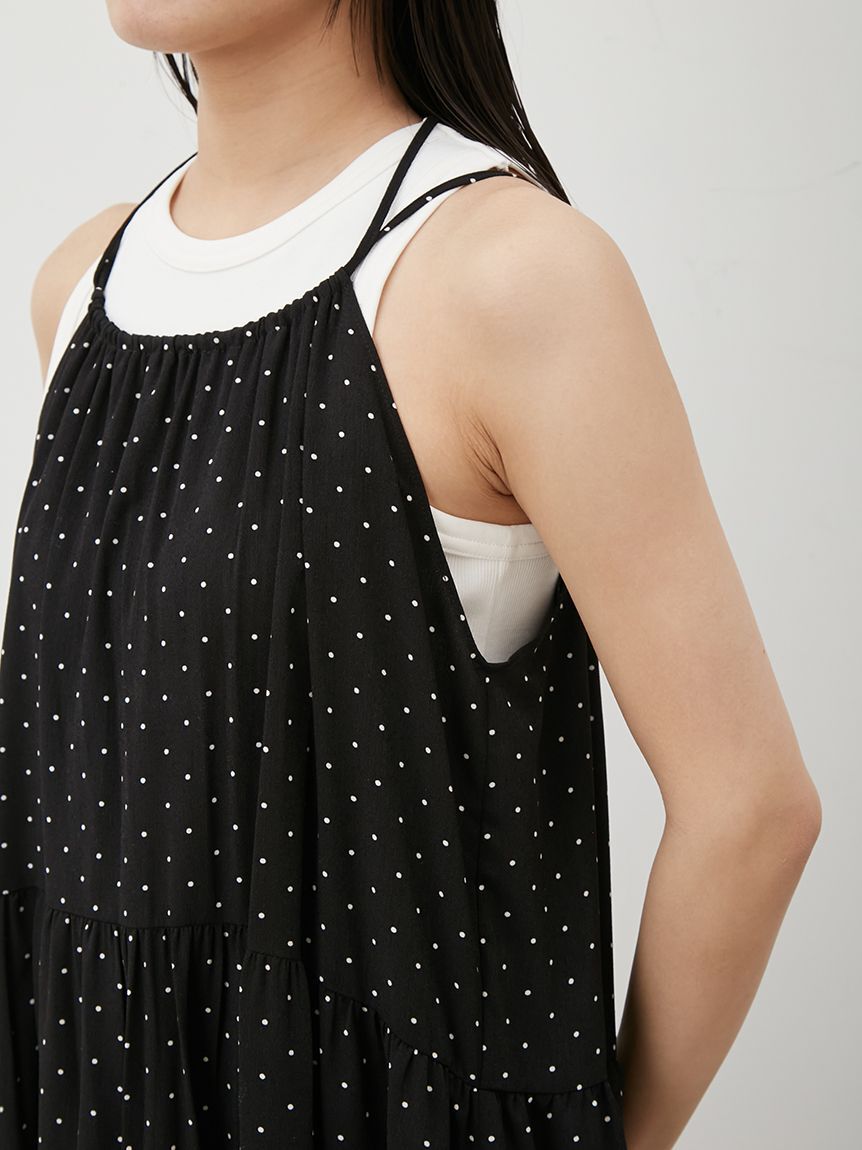 Mila Owen「ダブルリボンホルターネックキャミワンピース」|ワンピース|