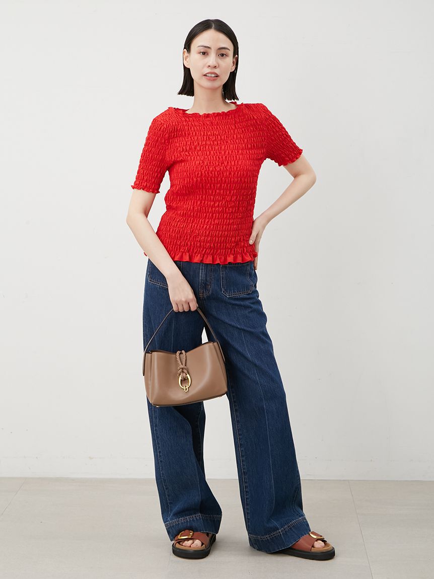 Mila Owen「シャーリングブラウス」|シャツ・ブラウス|