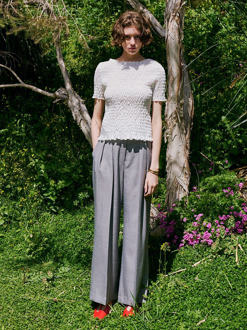 Mila Owen「シャーリングブラウス」|シャツ・ブラウス|