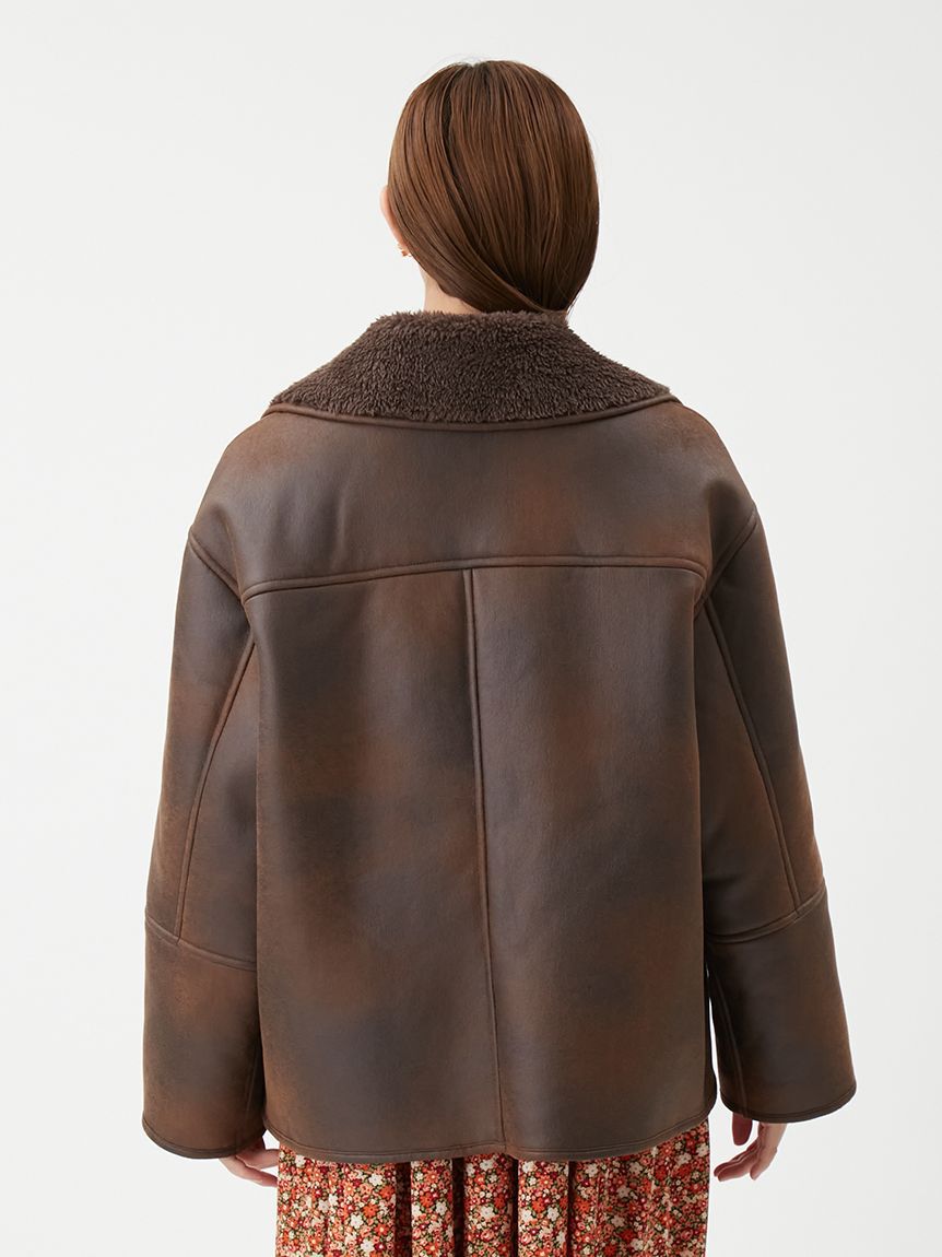 Mila Owen「フェイクレザームートンジャケット」|その他|