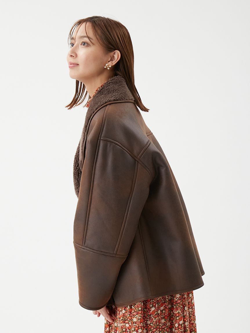 Mila Owen「フェイクレザームートンジャケット」|その他|