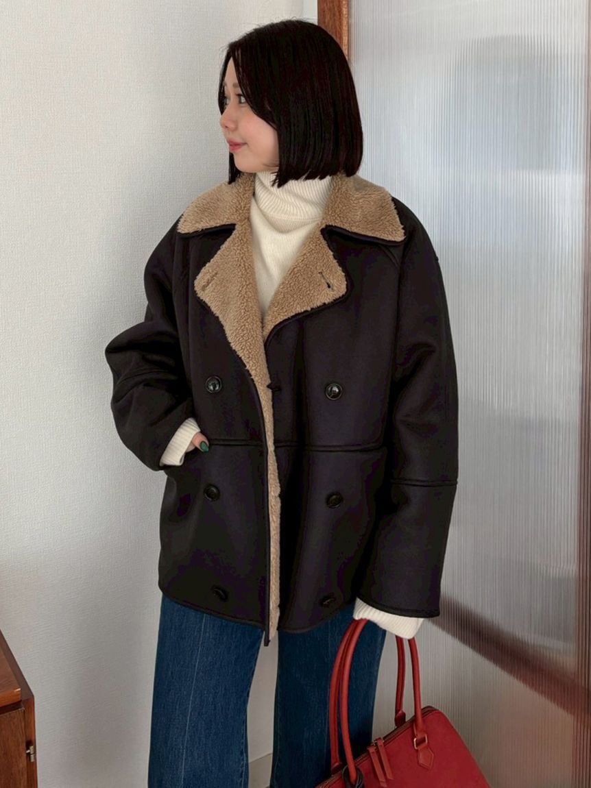 Mila Owen「フェイクレザームートンジャケット」|その他|