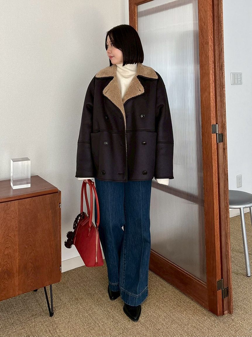 Mila Owen「フェイクレザームートンジャケット」|その他|