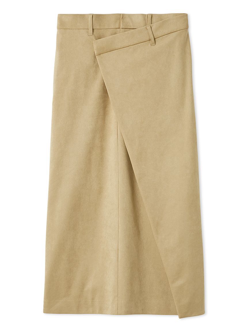 Mila Owen「【セットアップ対応】スウェードアシメストレートスカート」|スカート|