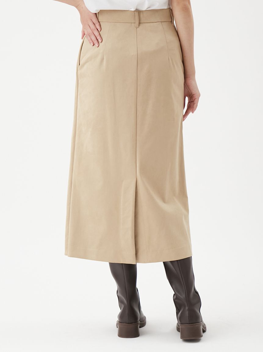 Mila Owen「【セットアップ対応】スウェードアシメストレートスカート」|スカート|