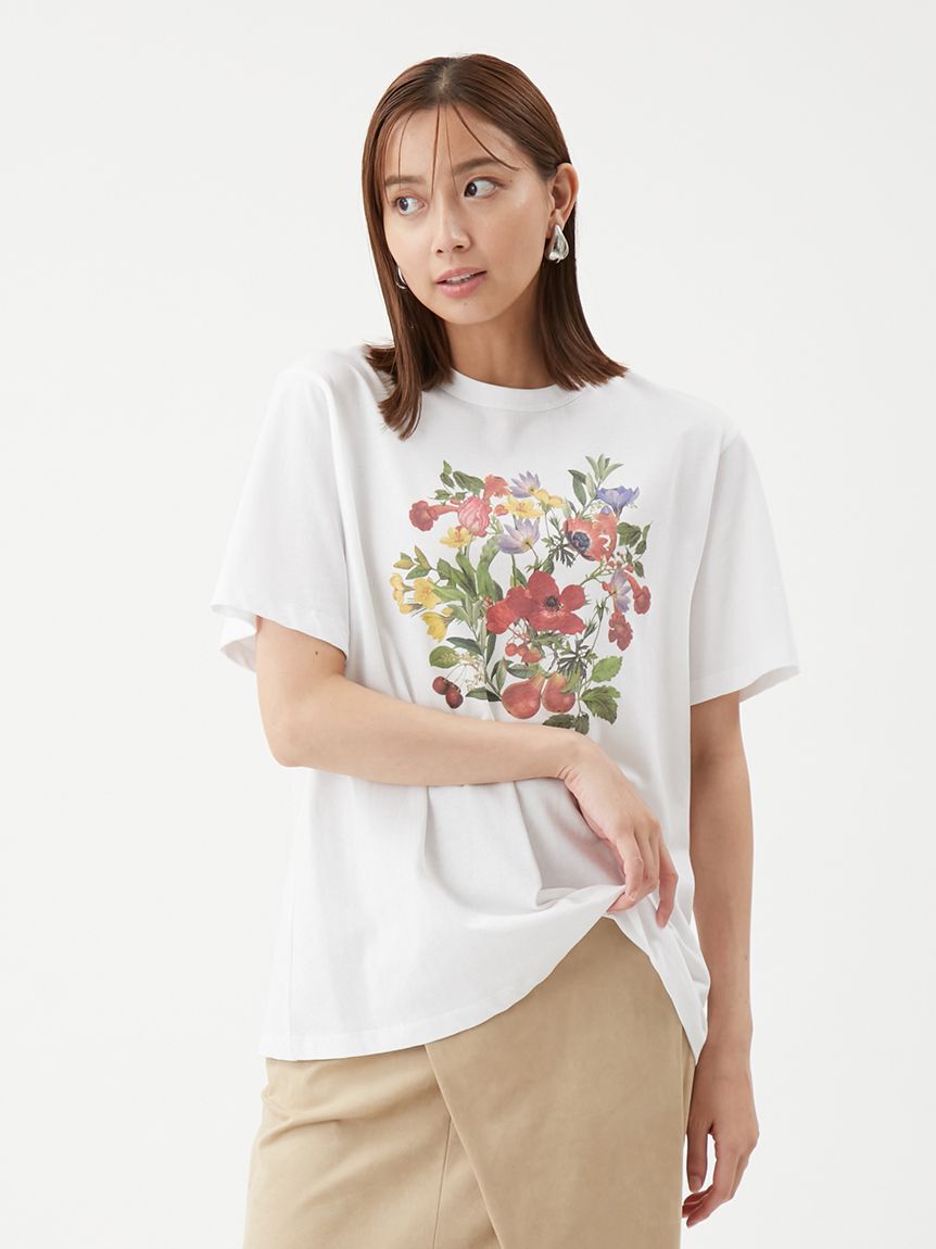 Mila Owen「ボタニカルグラフィックTシャツ」|Tシャツ・カットソー|WHT