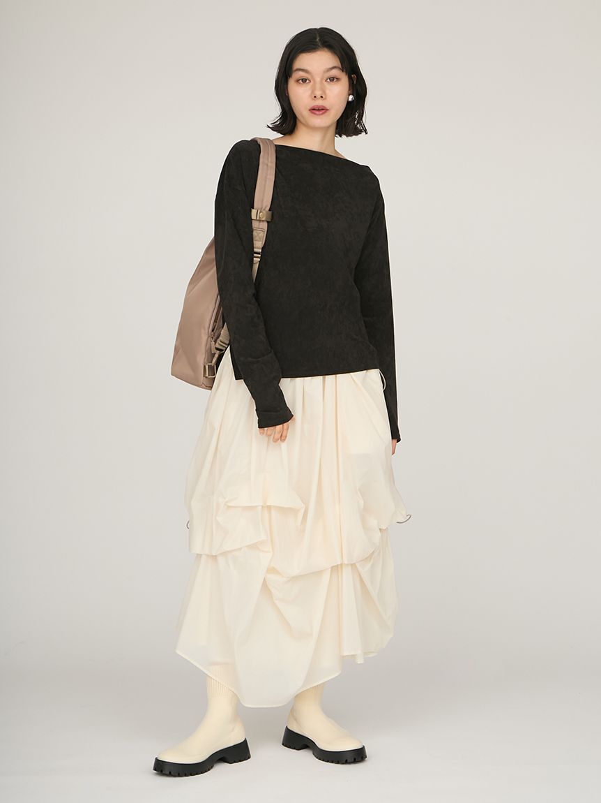 emmi atelier「タックドロストボリュームスカート」|スカート|