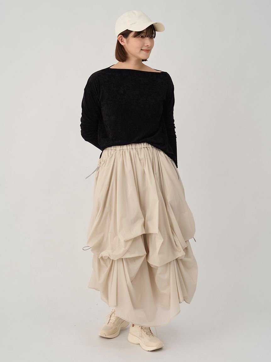 emmi atelier「タックドロストボリュームスカート」|スカート|