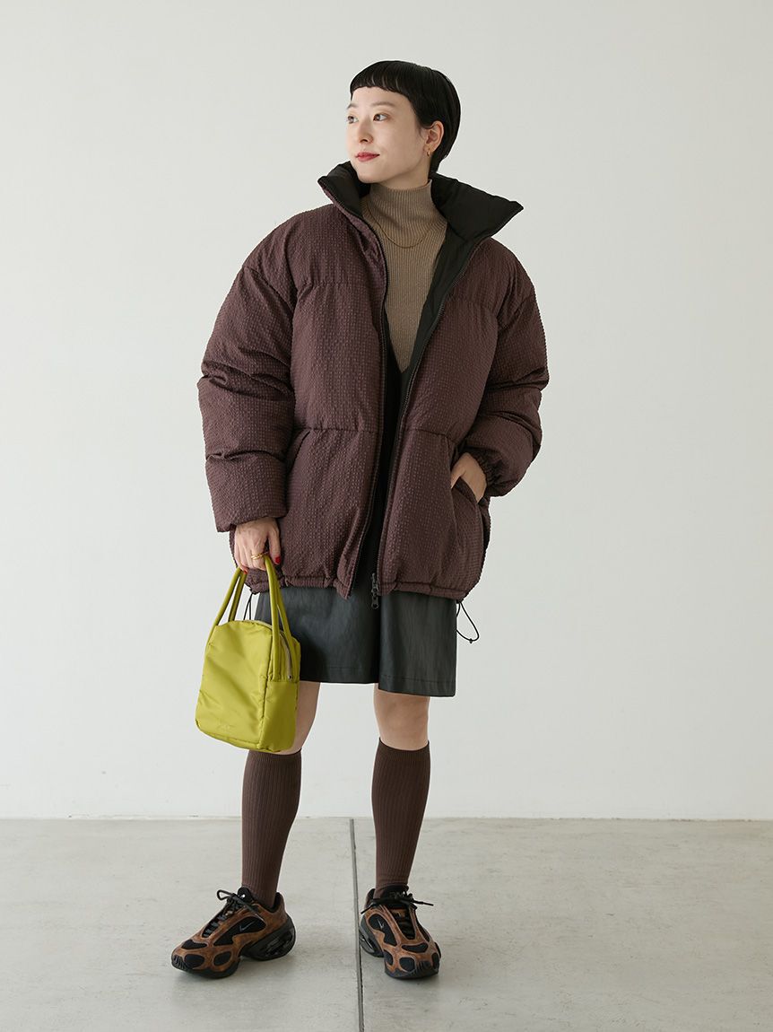 emmi atelier「リバーシブル中わたコート」|ダウン|