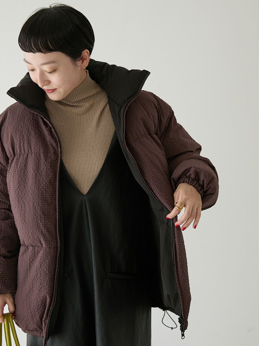 emmi atelier「リバーシブル中わたコート」|ダウン|