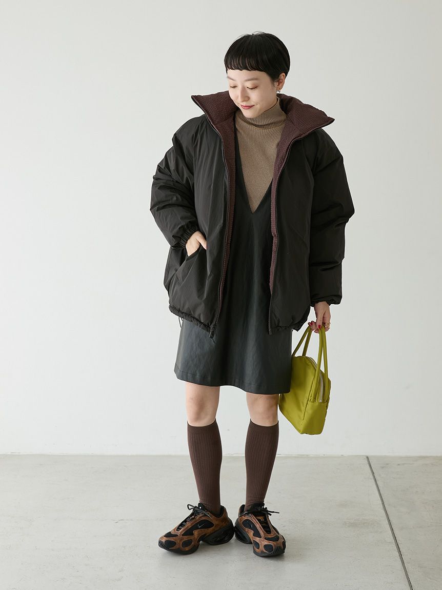 emmi atelier「リバーシブル中わたコート」|ダウン|