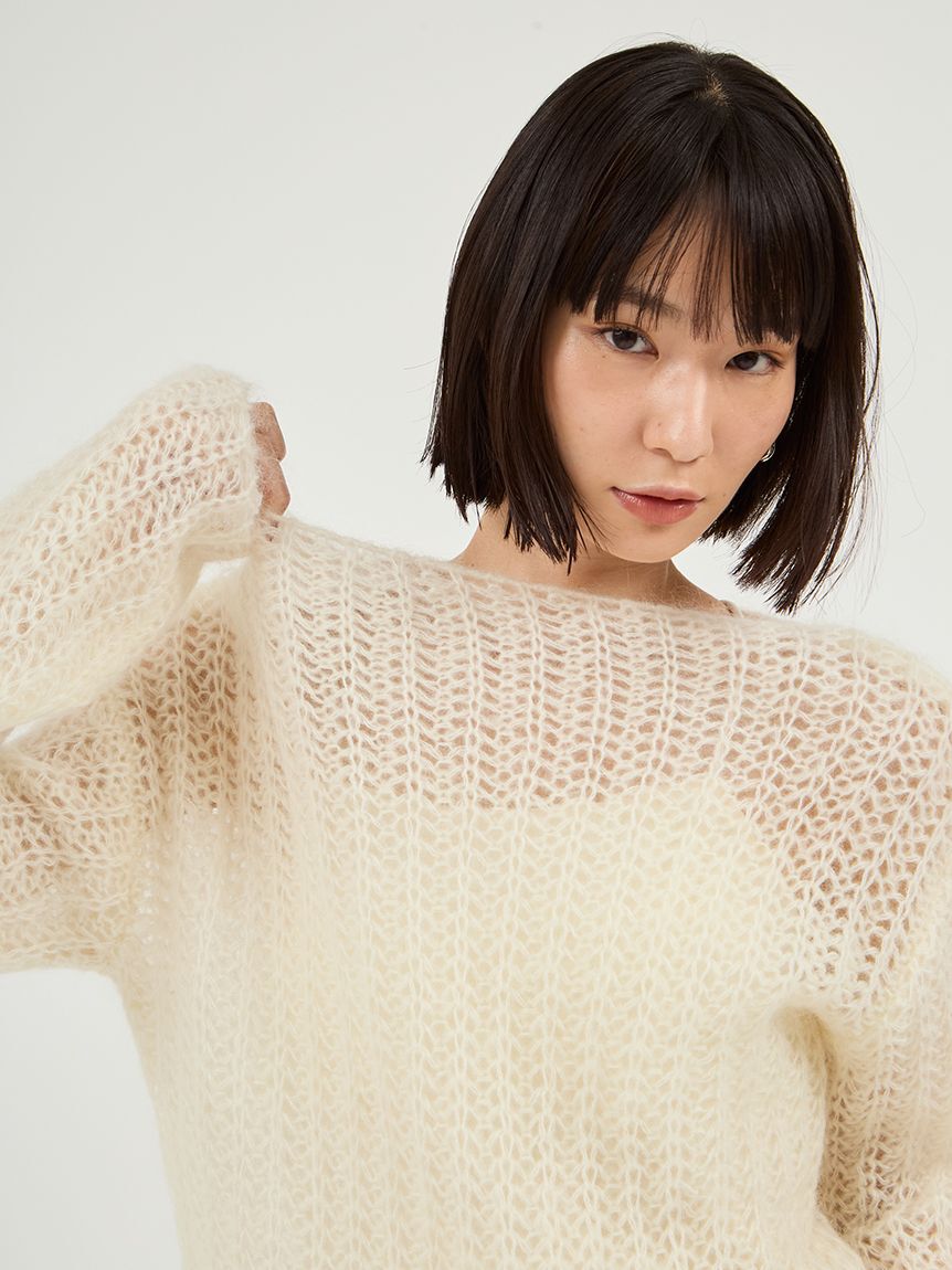 emmi atelier「ルーズモヘアニットトップス」|ニット・セーター|