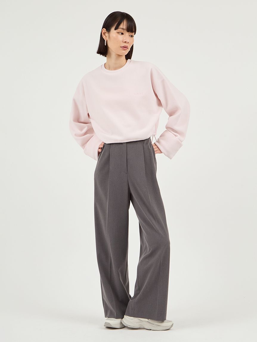 emmi atelier「【セットアップ対応】ワイドレッグタックパンツ」|チノ|
