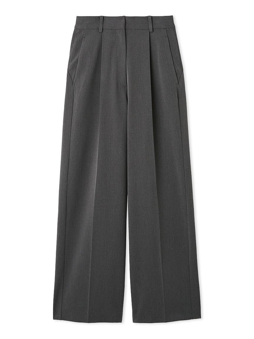 emmi atelier「【セットアップ対応】ワイドレッグタックパンツ」|チノ|